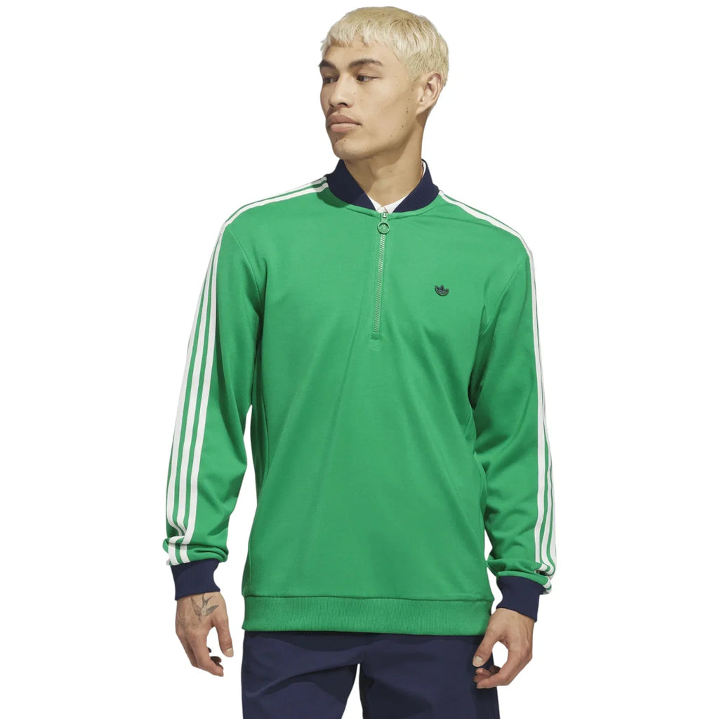 adidas Golf Originals 3 Stripes Zip Neck Sweater