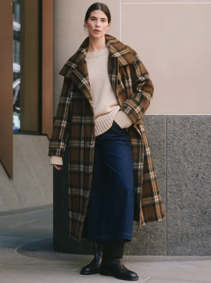 Check Funnel Neck Coat FTC maternity reference 36
