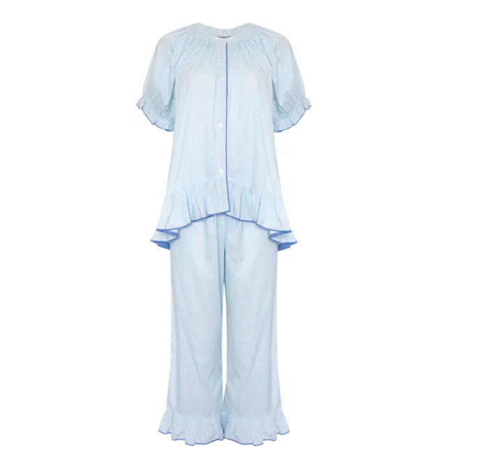Sky Bonnie Ruffle Sleep Set