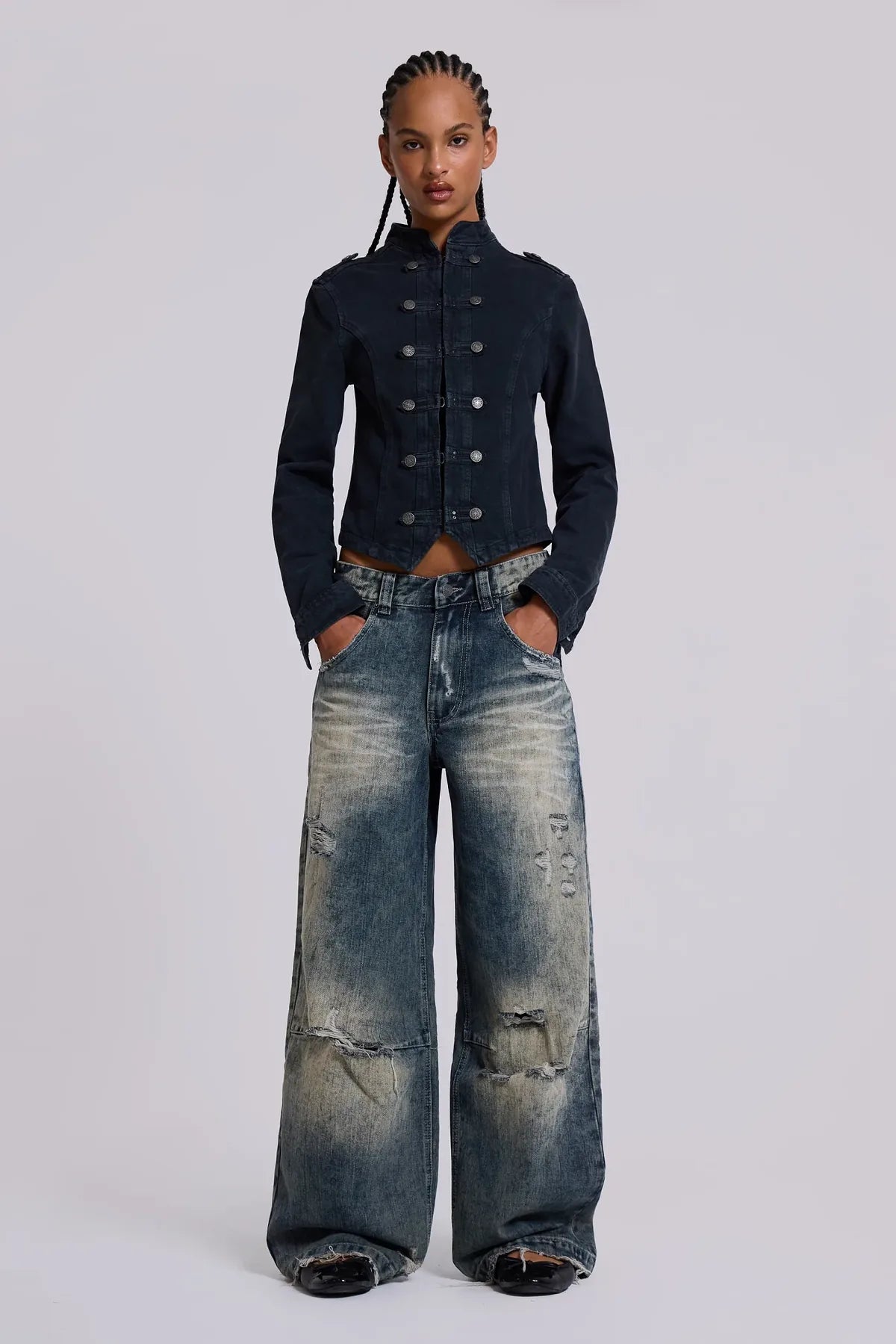 Jaded London Dirty Lowrise Colossus Jeans image 1