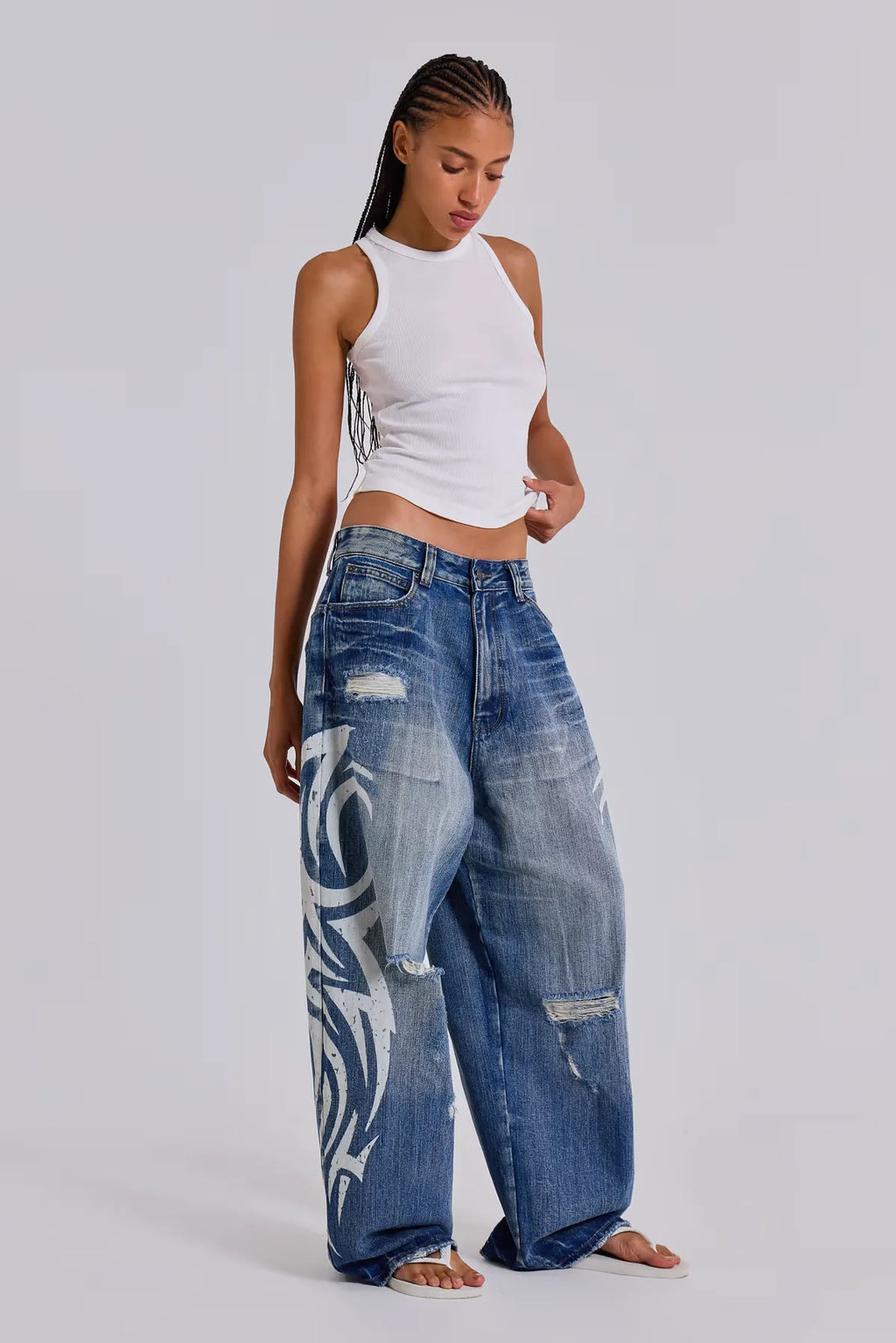 Jaded London Light Wash Blade XL Colossus Jeans image 2