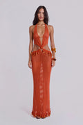 Jaded London Naida Beaded Crochet Maxi Dress image 1