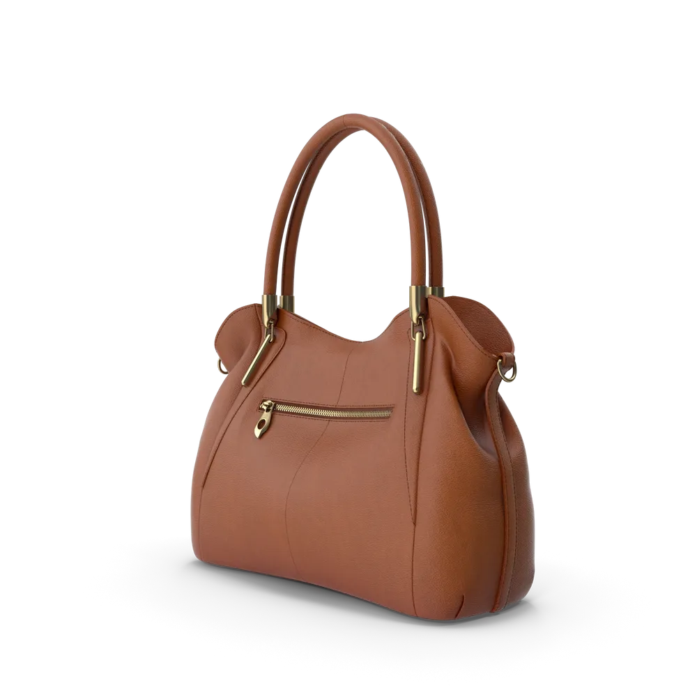 Leather crossbody bag styled