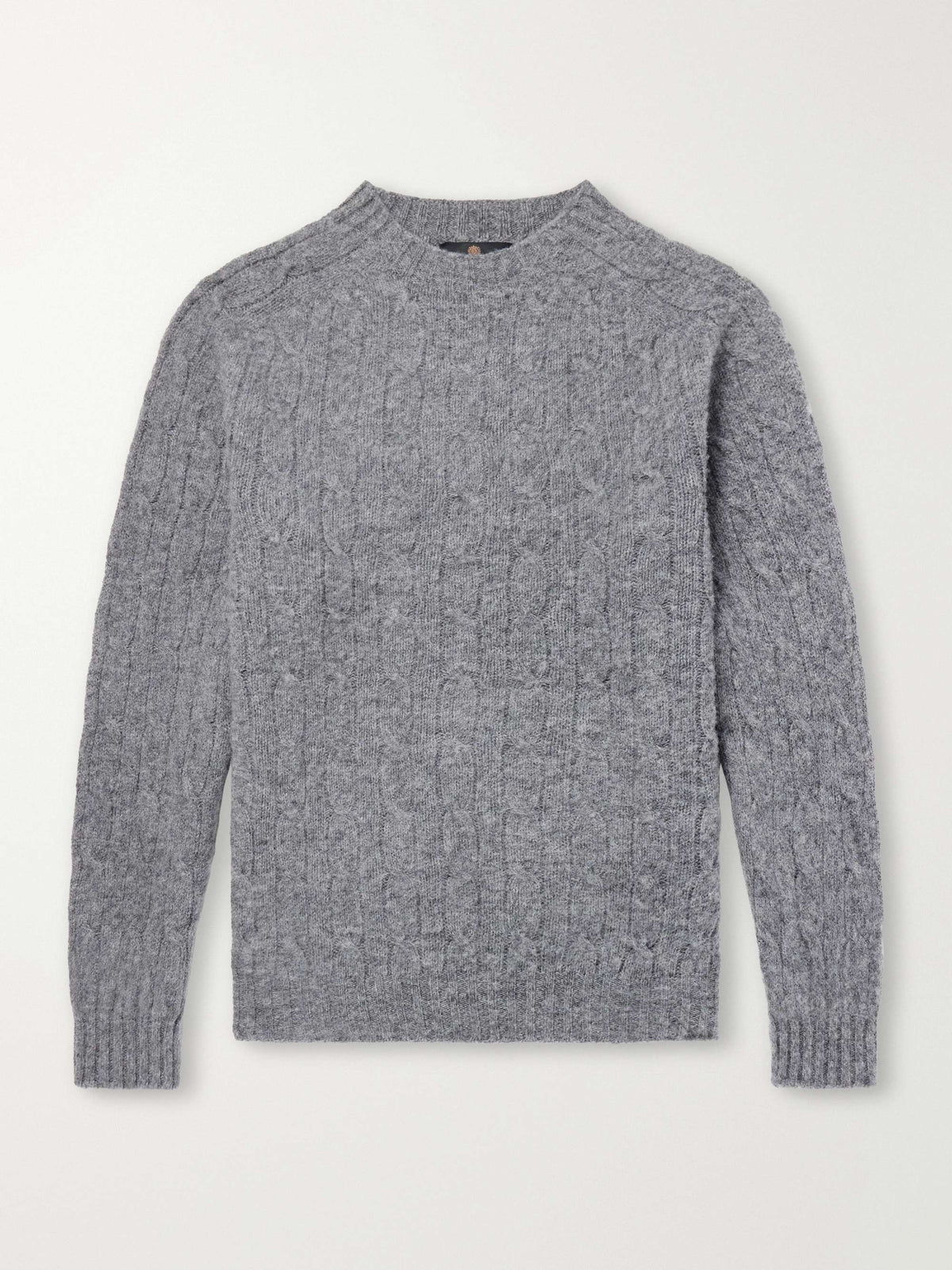 BARBOUR Cable-Knit Wool Sweater — individual garment front view