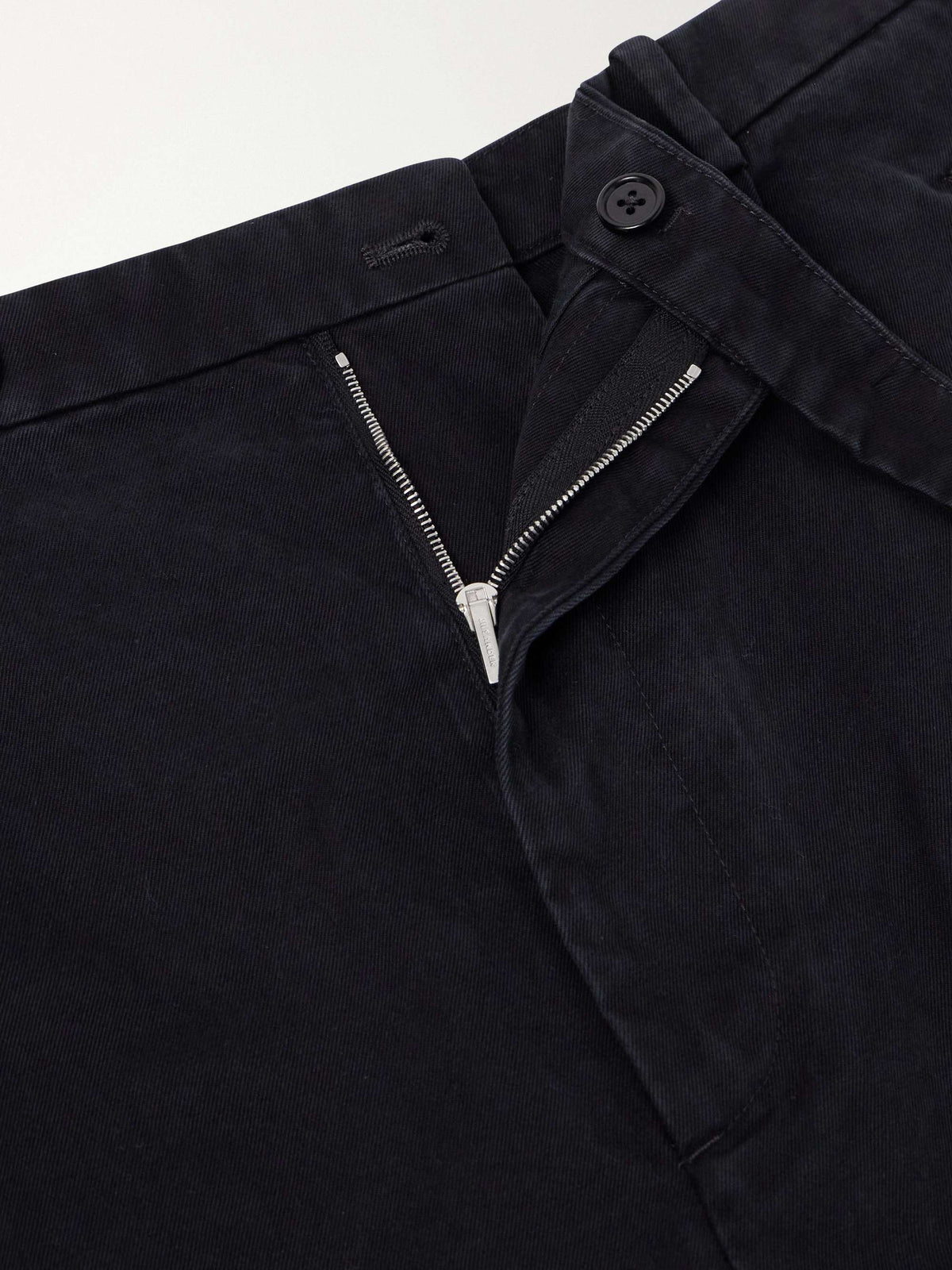 JIL SANDER Straight-Leg Pleated Cotton-Drill Trousers — individual garment detail