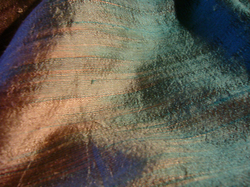 Silk pattern scarf styled