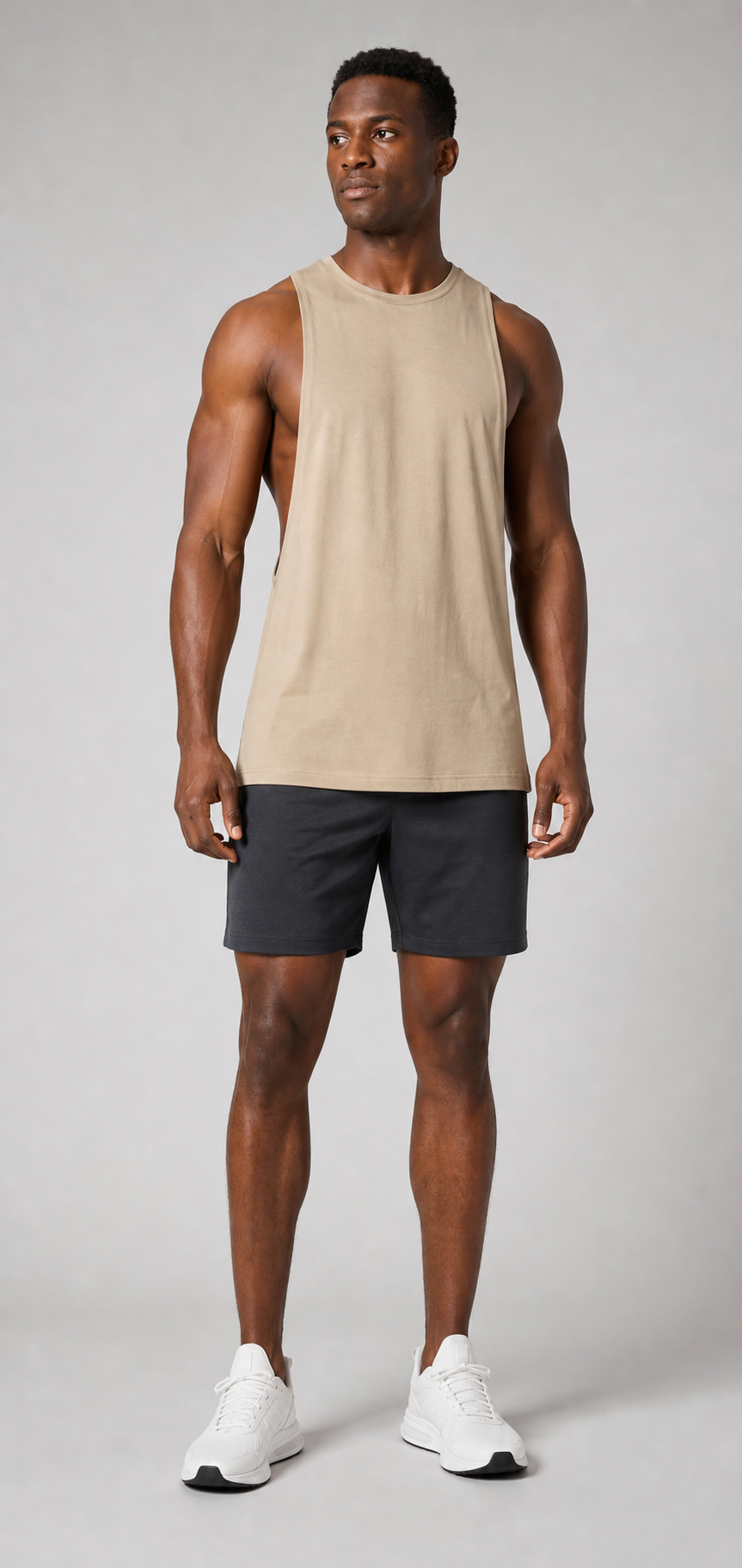 Velox True Fit demo men's sleeveless training tank product photo